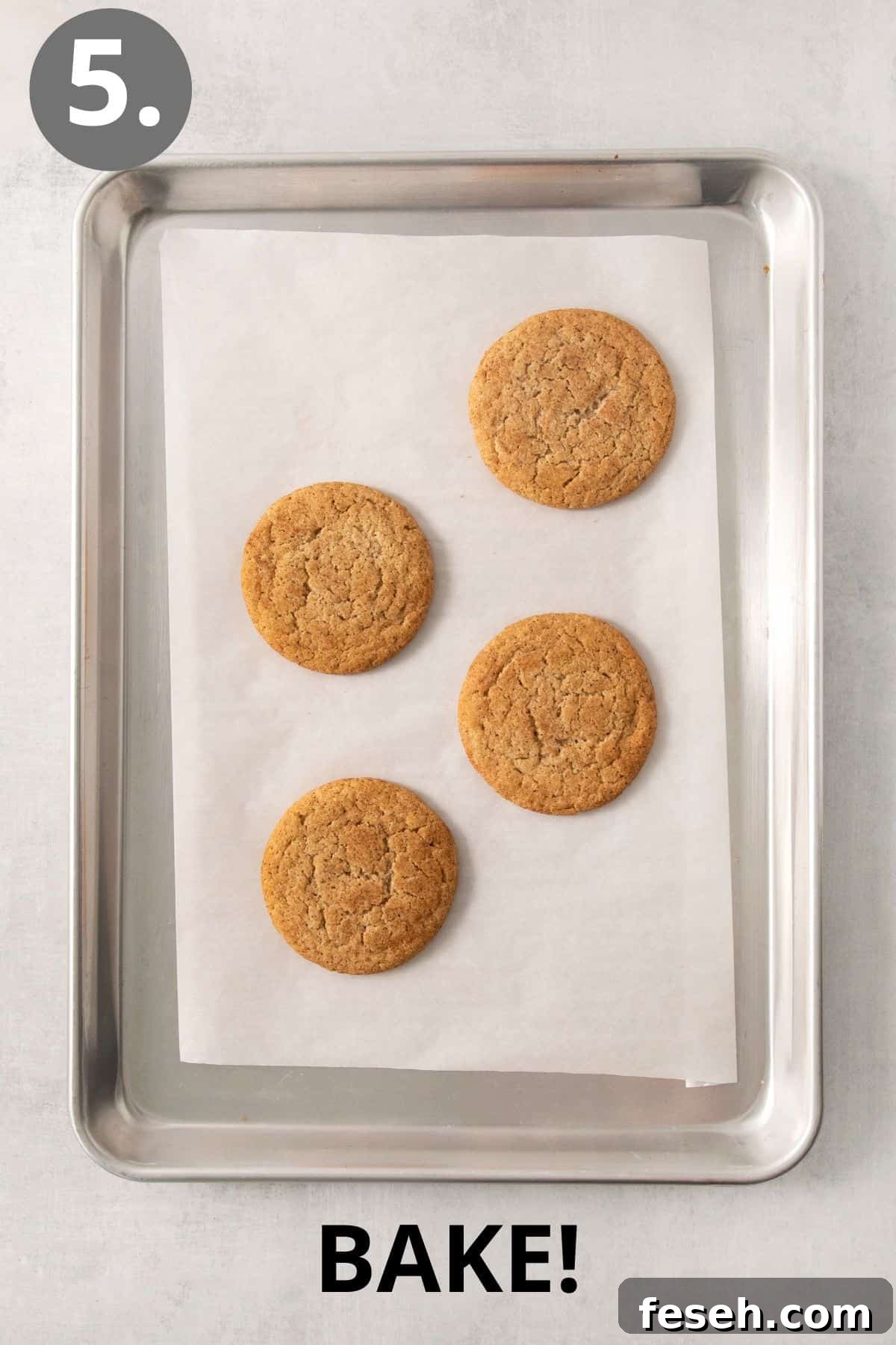 almond flour snickerdoodles on a baking sheet