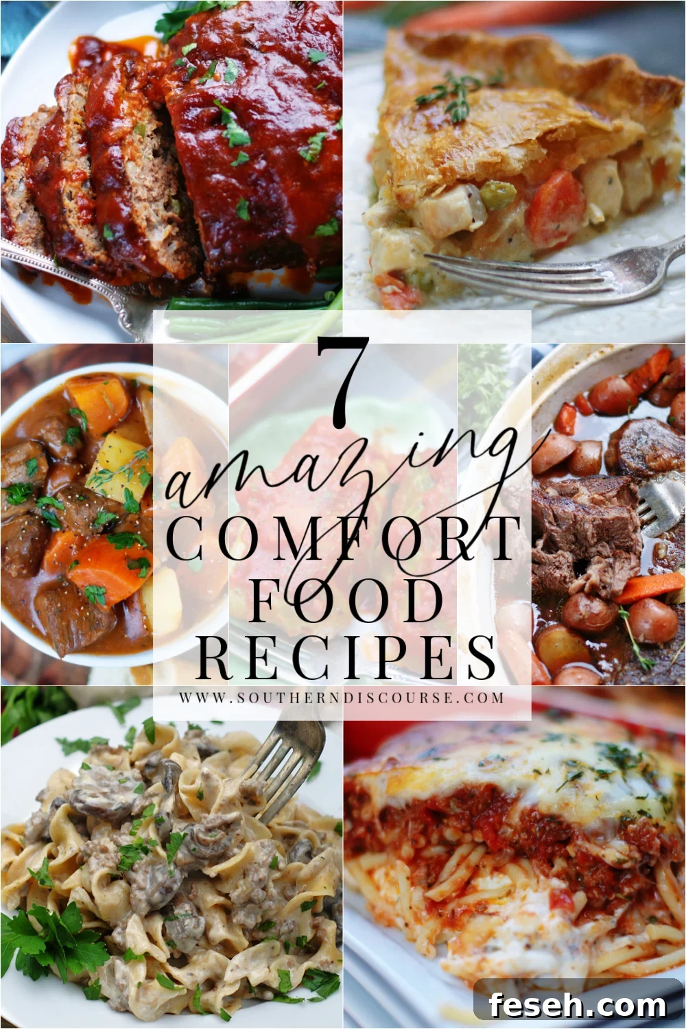 These amazing comfort food recipes are guaranteed to warm the heart of your family and friends! From classics like Chicken Pot Pie and Pot Roast to cheesy Ultimate Baked Spaghetti and Easy One Pot Beef Stroganoff, these are 7 comfort meals that always taste like home.