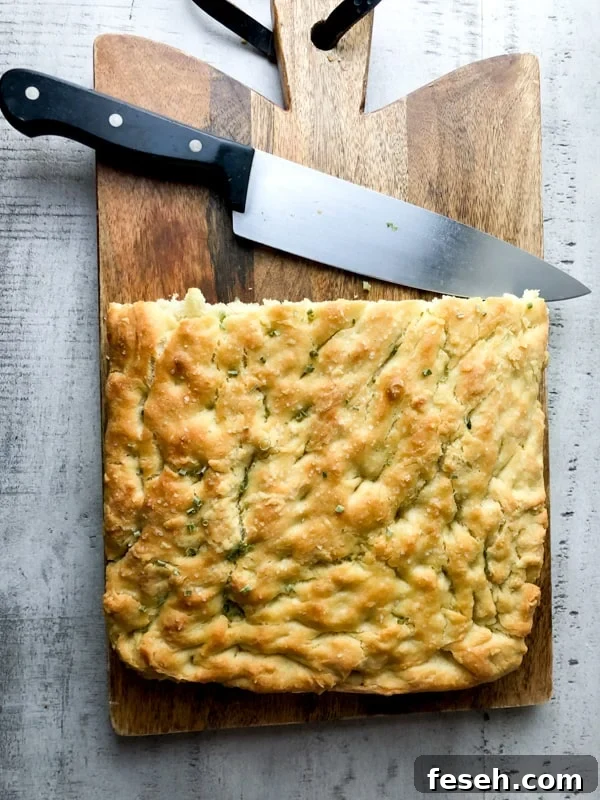 No Knead Focaccia Bread