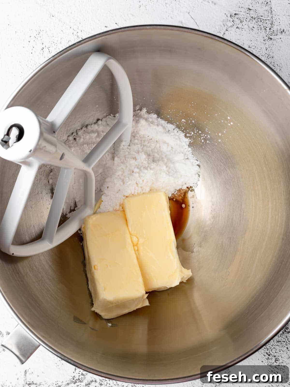 How to cream the butter and sugar.