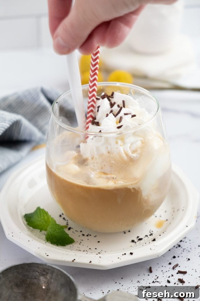 Serving Eiskaffee