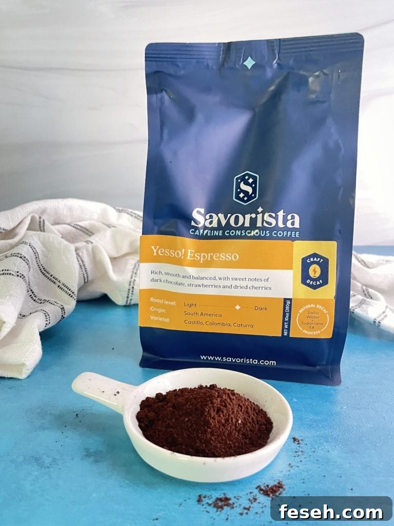 Vanilla ice cream melting into coffee