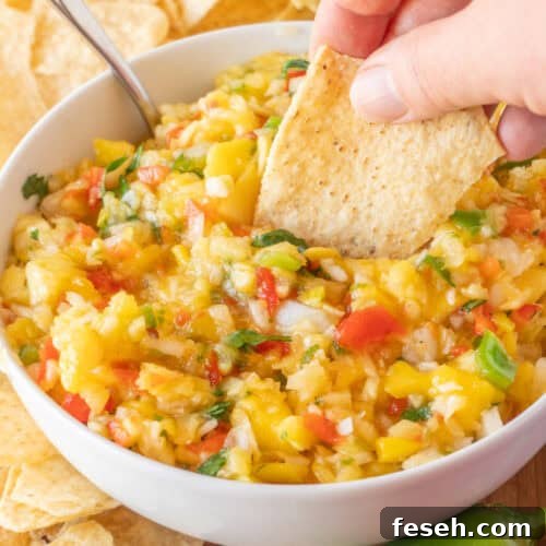 pineapple mango salsa featured image