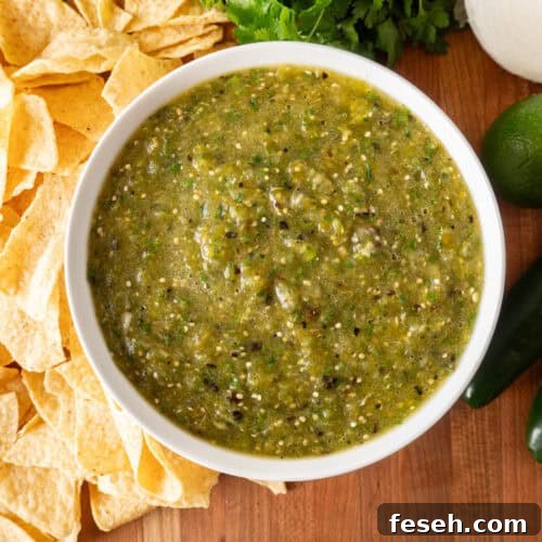 Roasted Tomatillo Salsa featured image