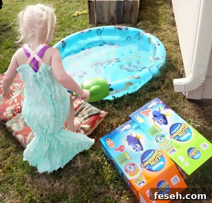 easy way to make a mermaid tail for a kid's swimsuit hero