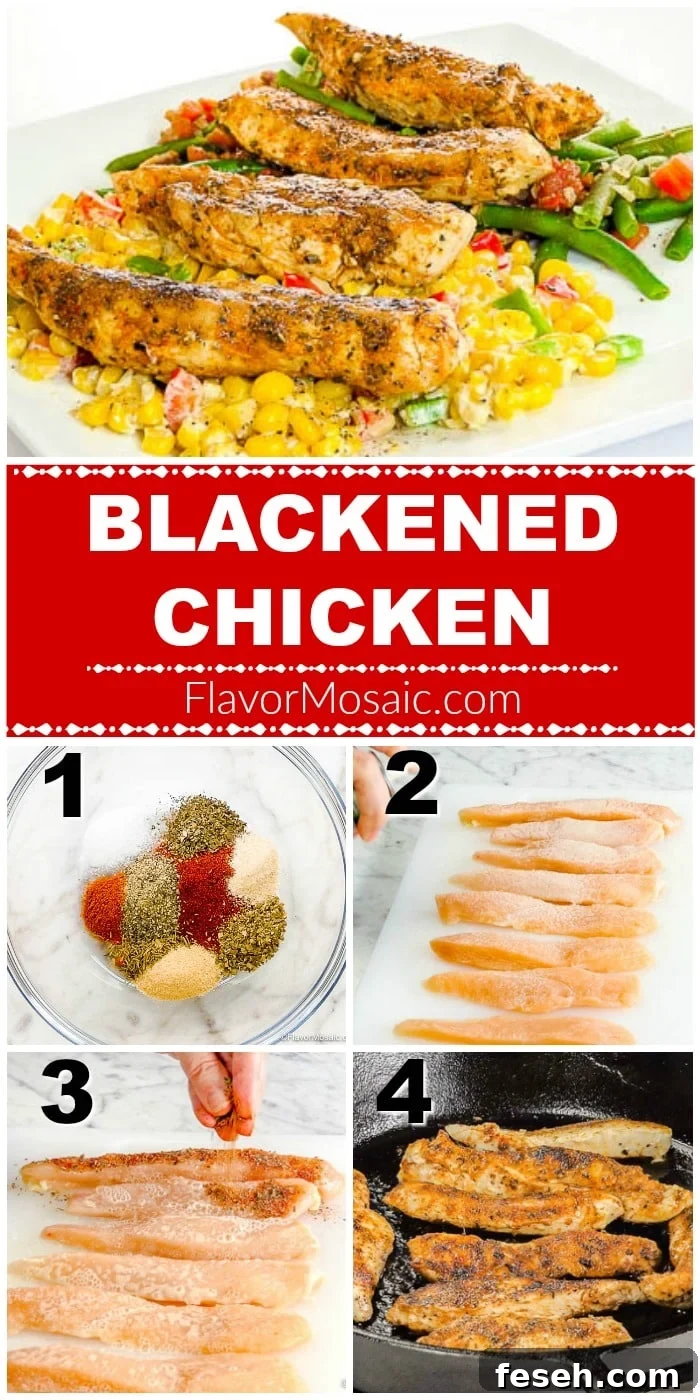 Cajun Blackened Chicken Breast Step By Step How To Make Photo Collage 