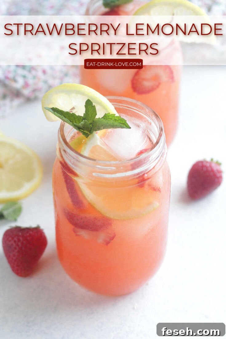 Strawberry Lemonade Spritzers