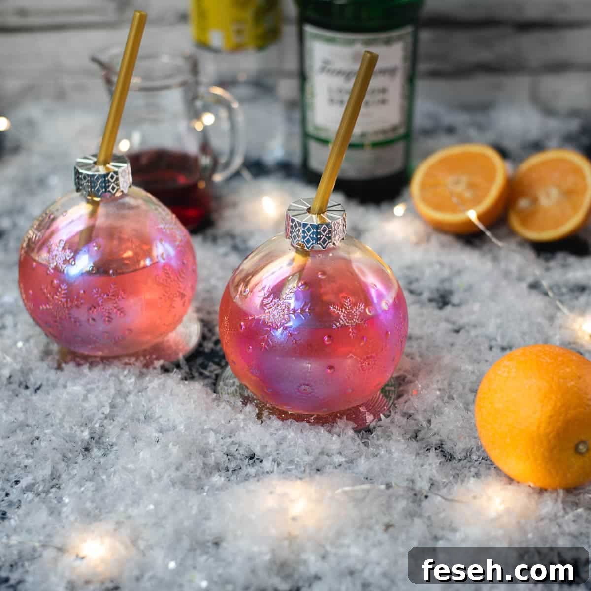 Festive cranberry gin tonic