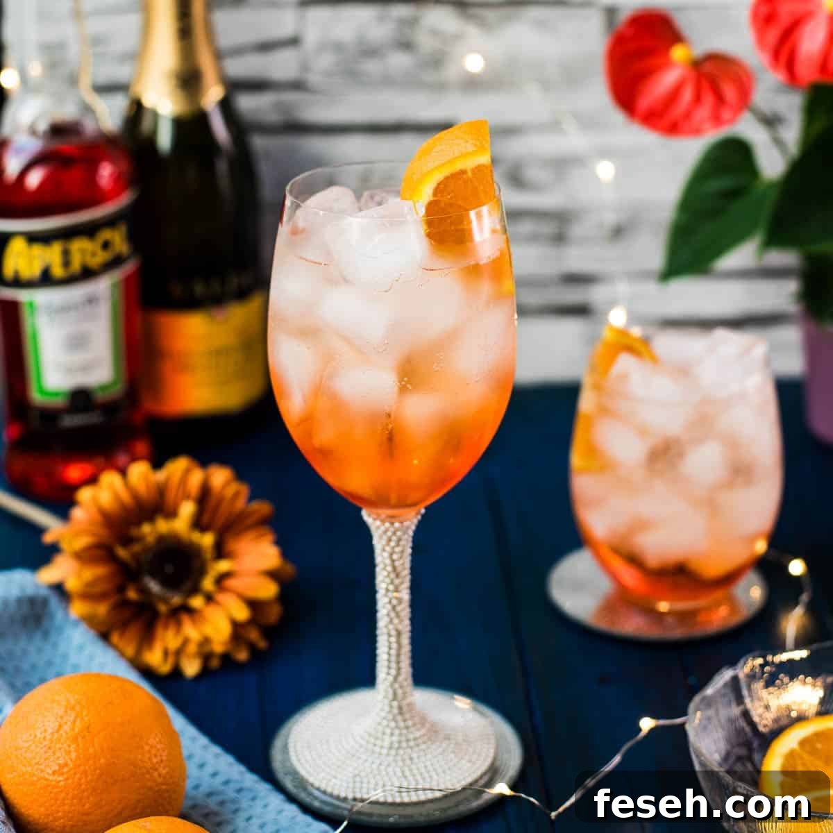 Wonderful layered Aperol Spritz