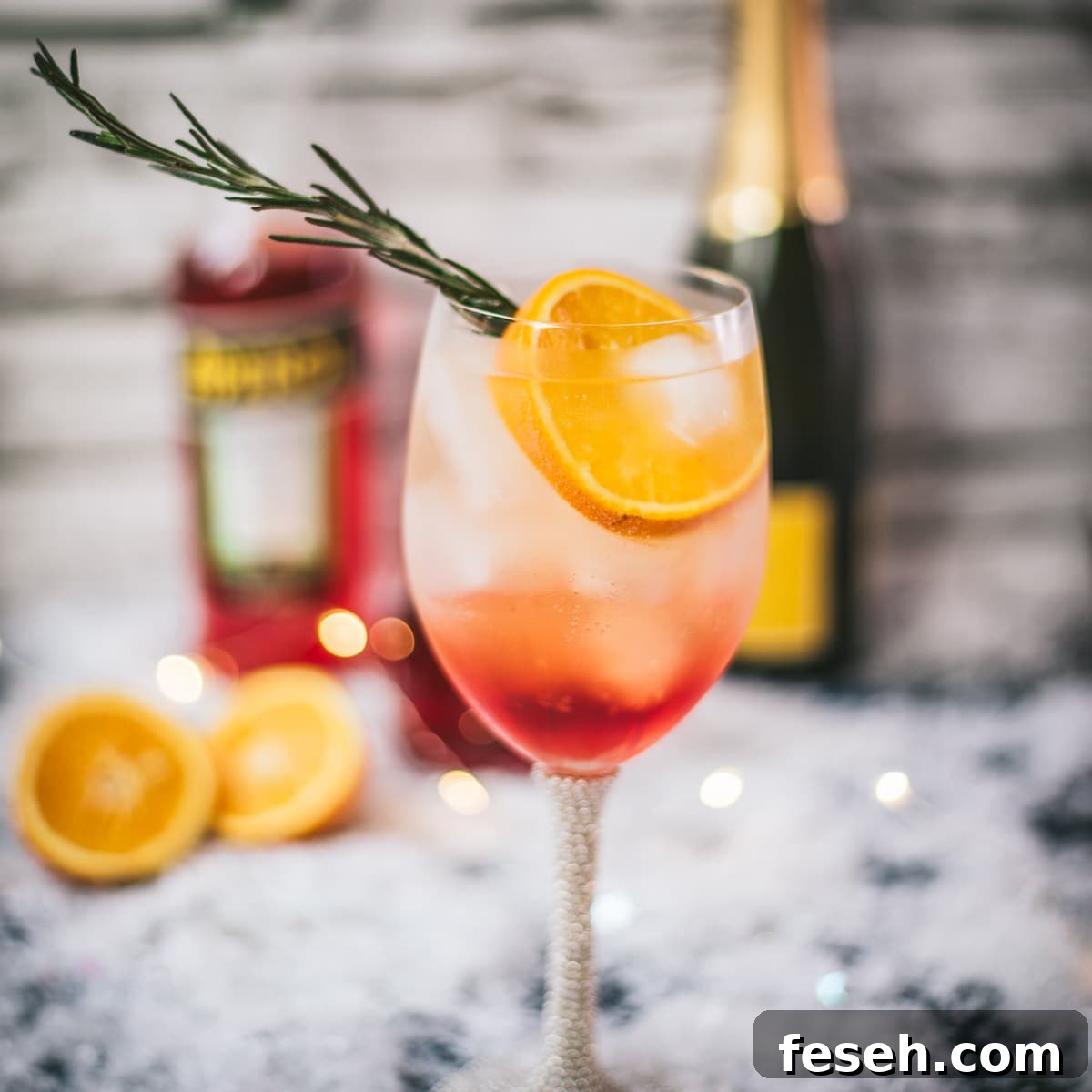 Winter Aperol Spritz with Cranberry Juice