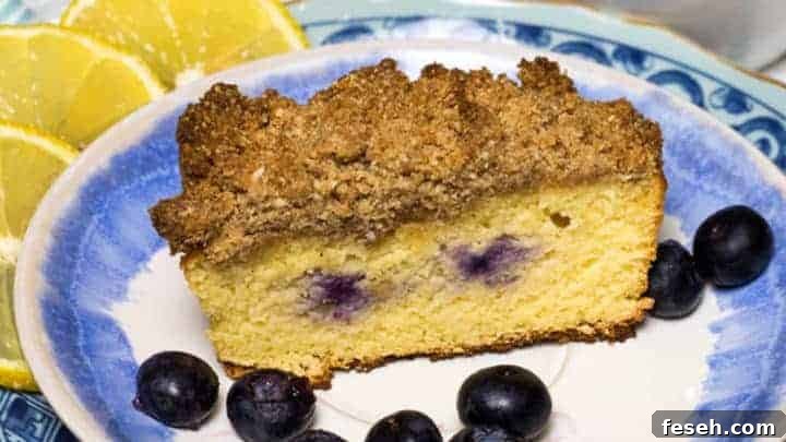 Coffee with Low Carb Lemon Blueberry Coffeecake