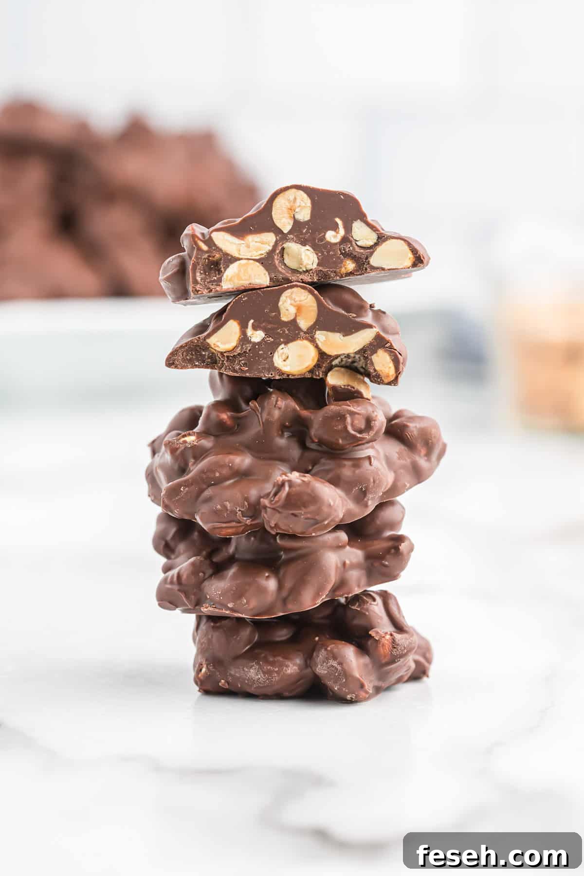 peanut clusters stacked
