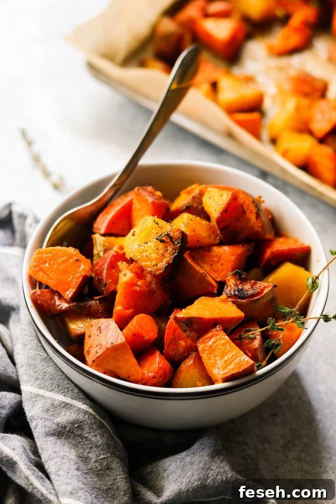 paleo roasted root vegetables in a bowl