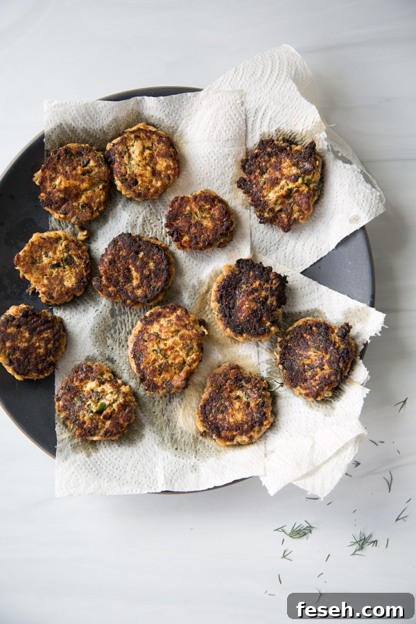 salmon cakes from a can after frying