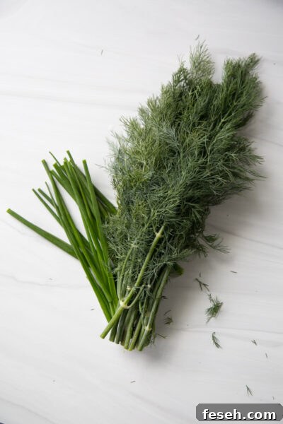 dill and chives