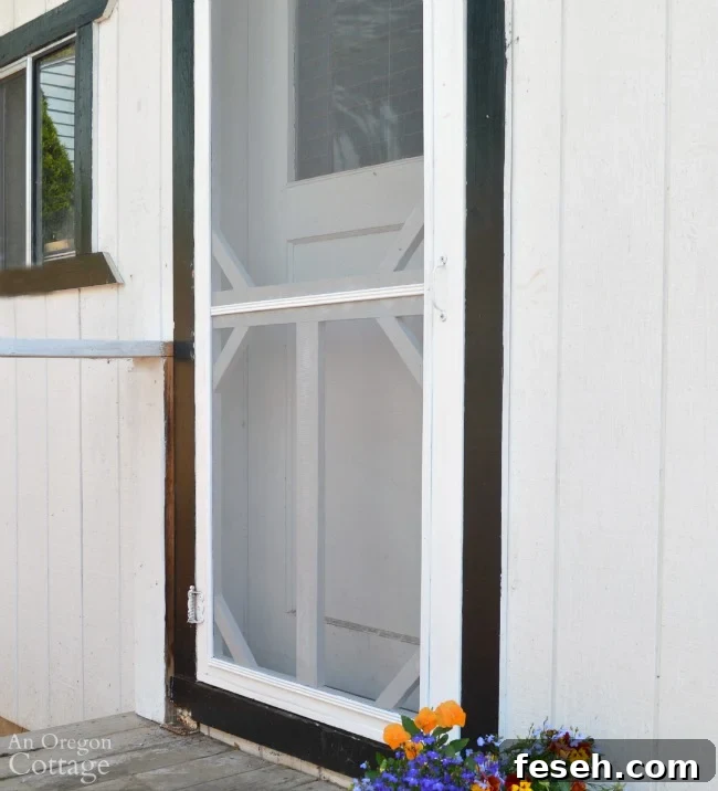 restored vintage screen door