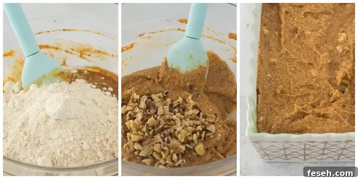how to make paleo pumpkin bread steps 4 though 6