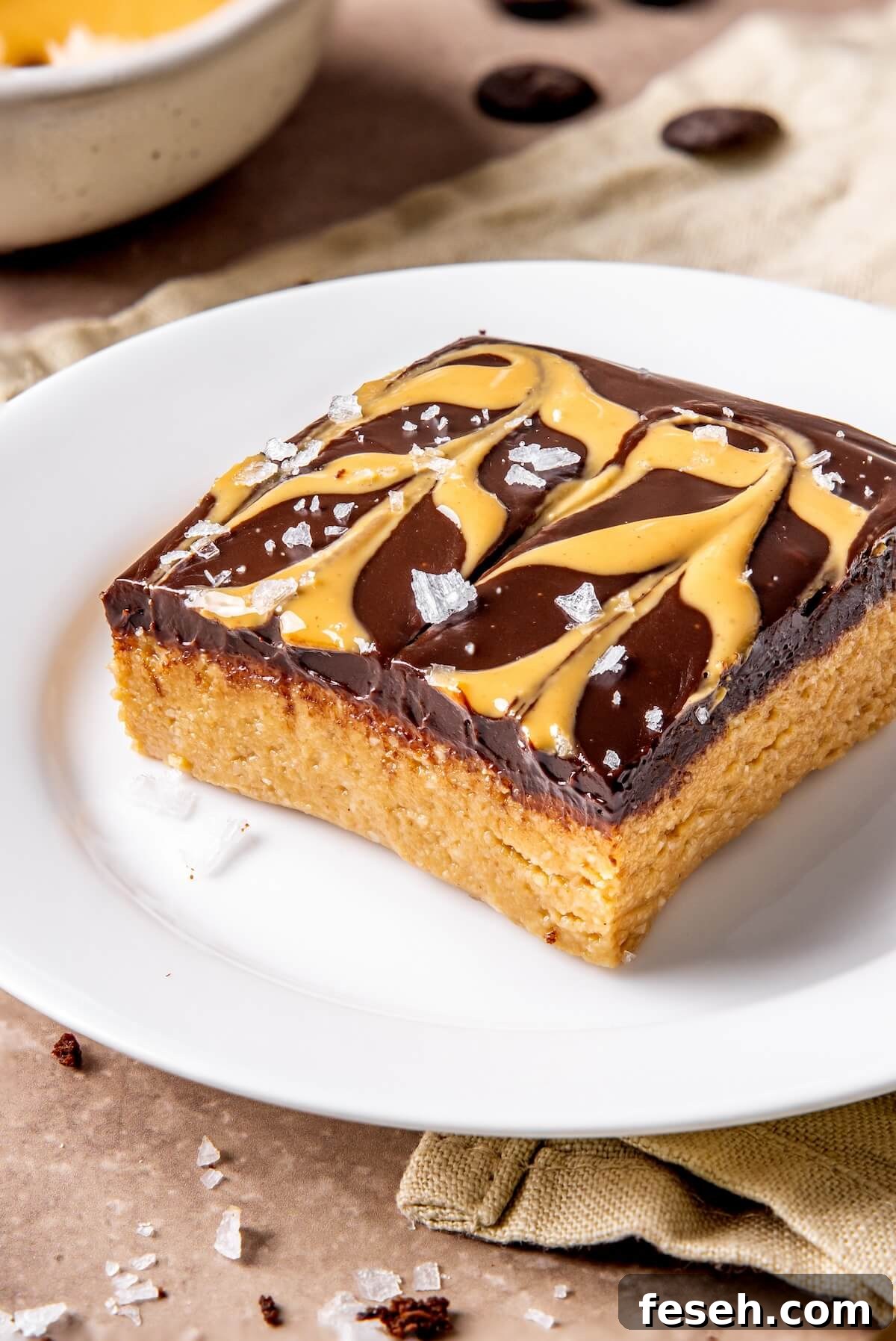 No Bake Peanut Butter Cookie Dough Bars with Chocolate Ganache - Olivia Adriance