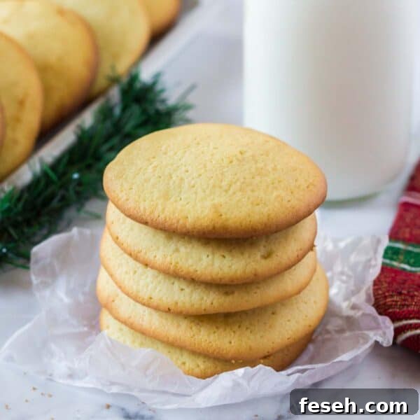 A stack of Amish sugar cookies.
