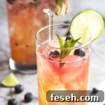 Fresh Blueberry Mojito - recipe image