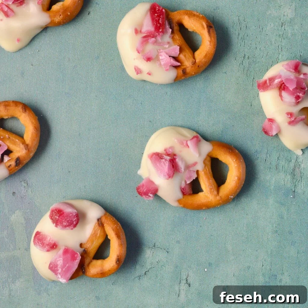 chocolate peppermint pretzels
