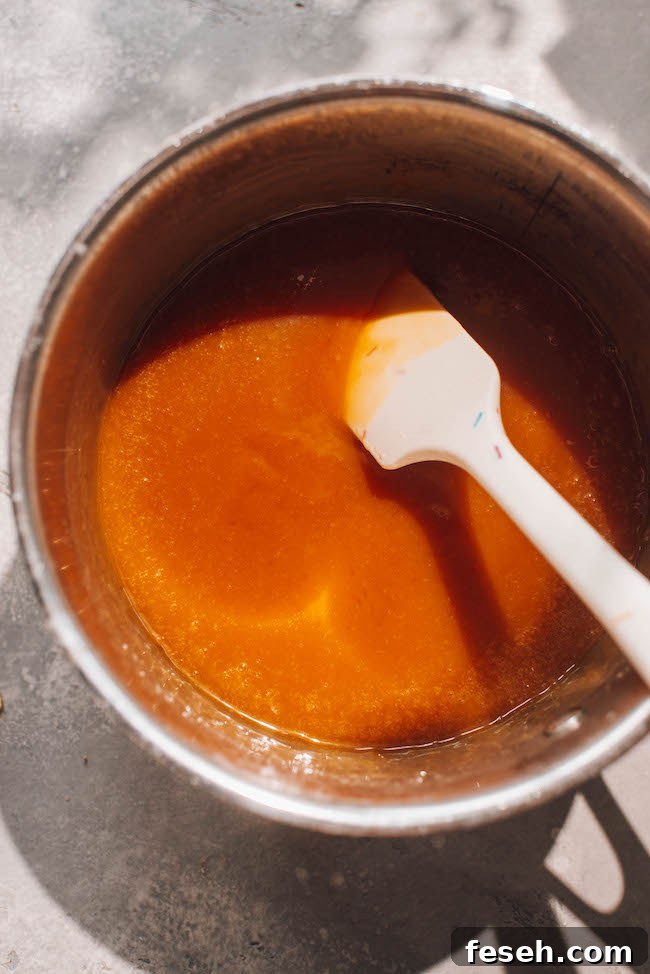 Caramel in jar cooling