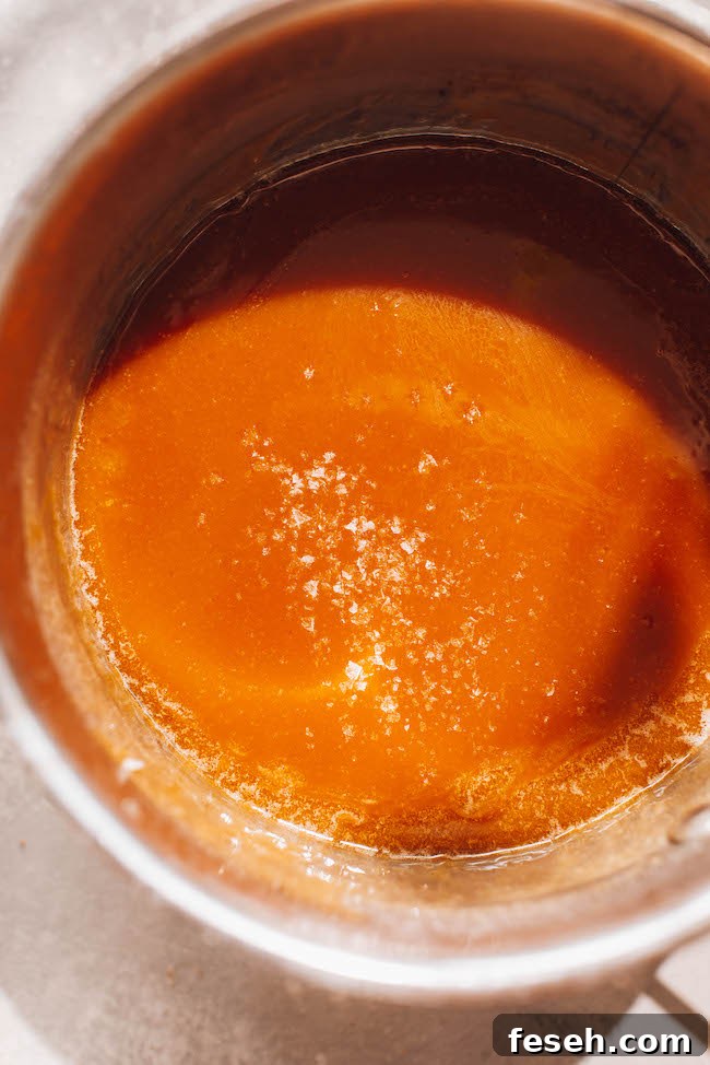 Drizzled caramel