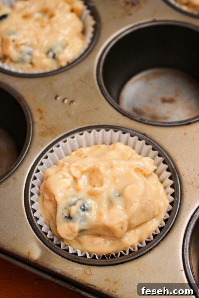 Muffins ready to bake