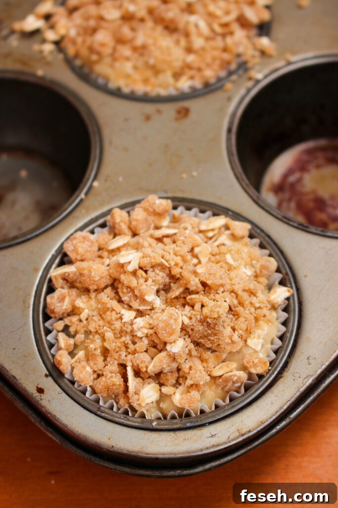 Streusel on top