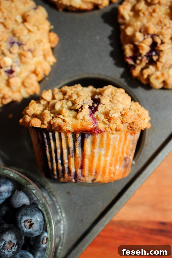 Muffin batter and streusel