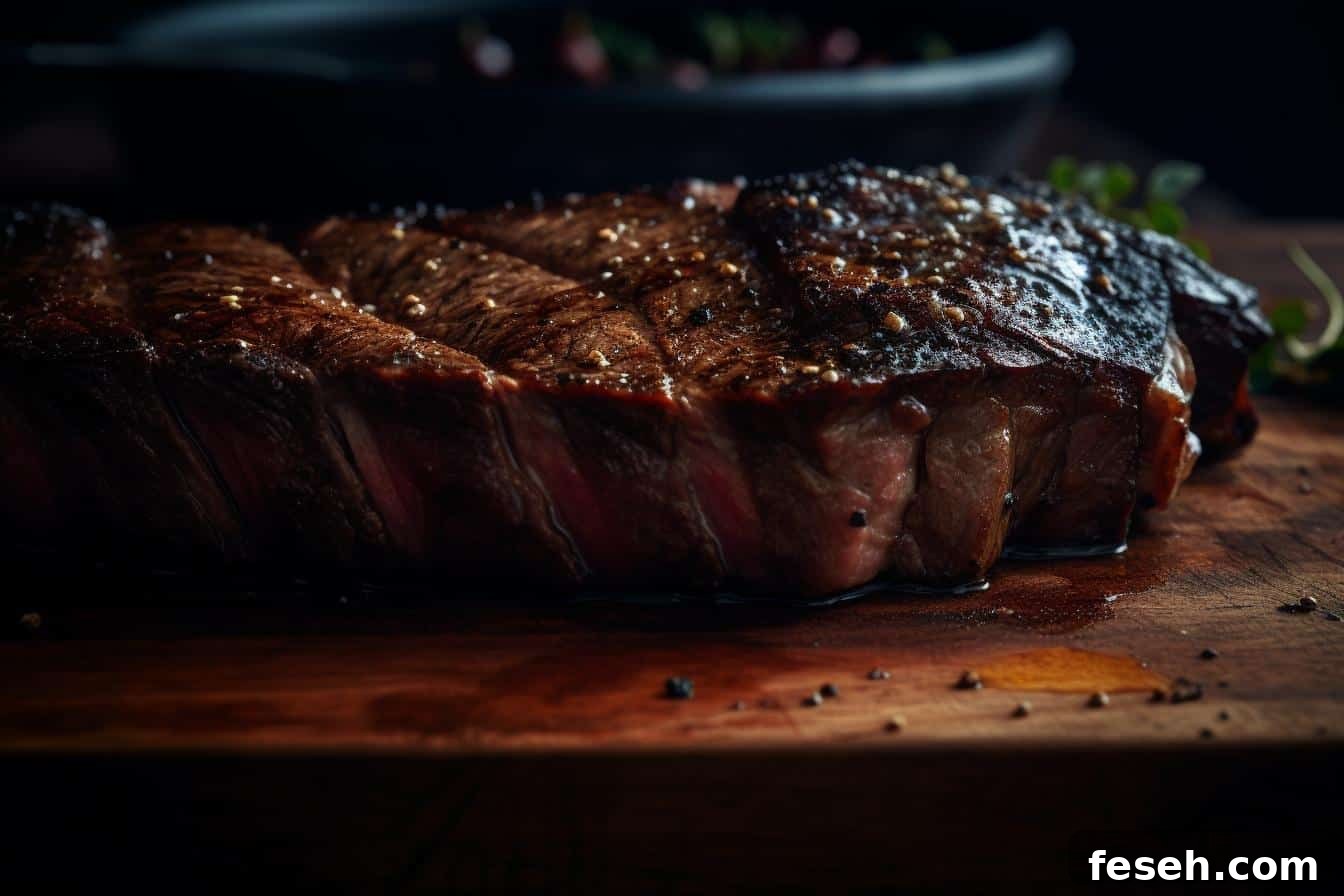 smoked new york strip steak