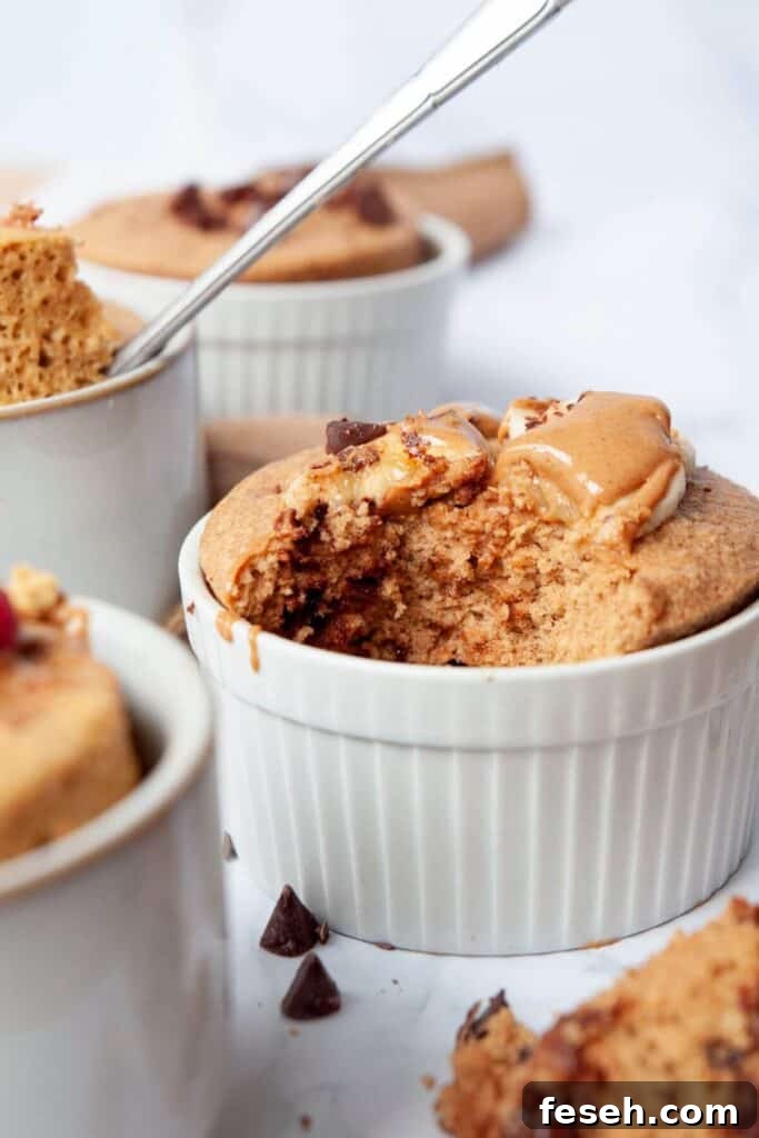 inside of microwave baked oats to show fluffy and moist texture