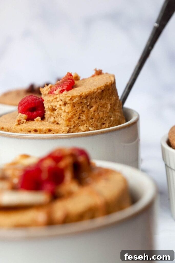 cutting into microwave baked oats