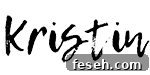 Close up of a signature of Kristin.