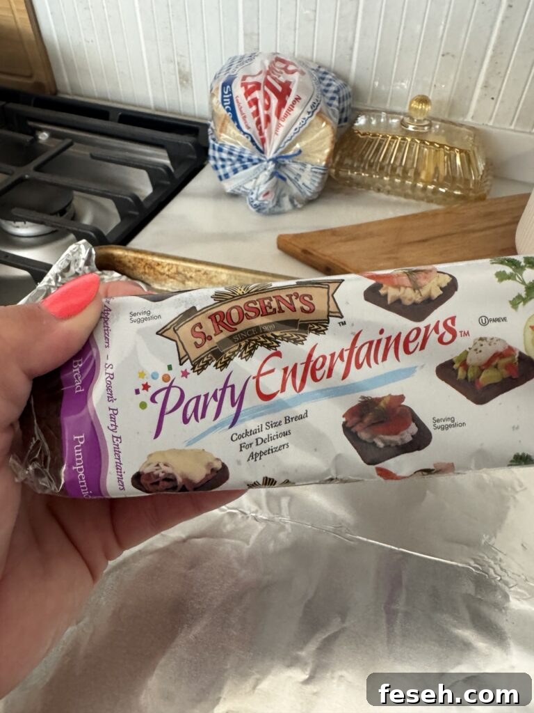 A package of S. Rosen's cocktail breads