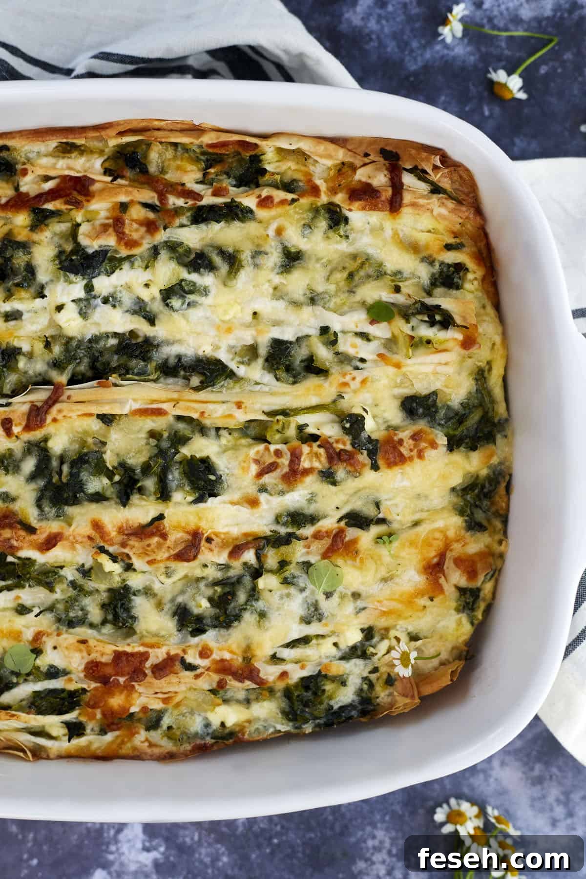 baked savory crinkle phyllo.