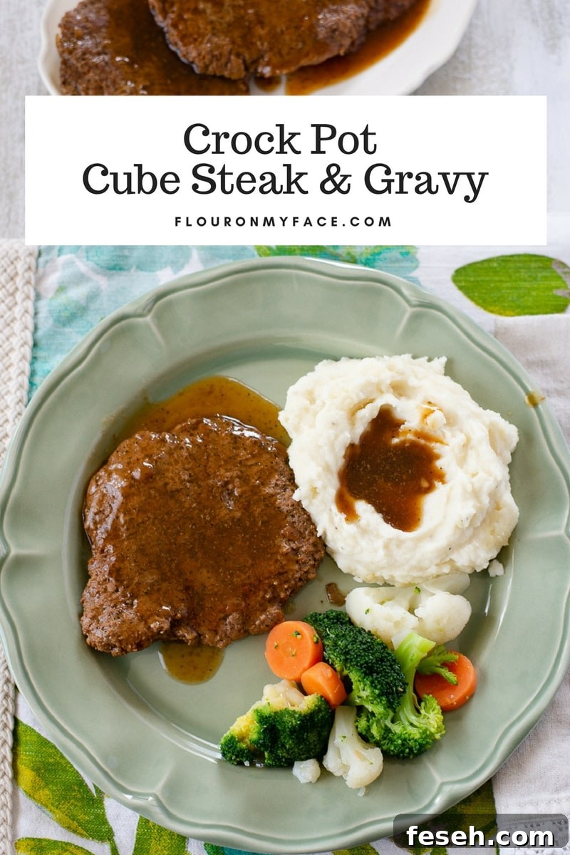 Comfort food Crock Pot Cube Steak with gravy recipe