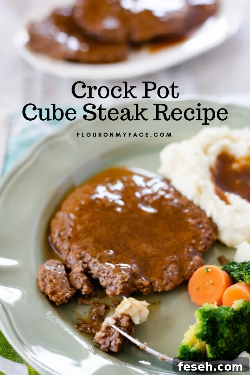 Easy Crock Pot Cube Steak with gravy recipe