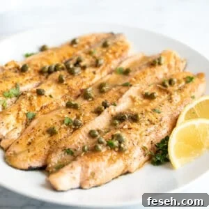 Trout fillets topped with capers.