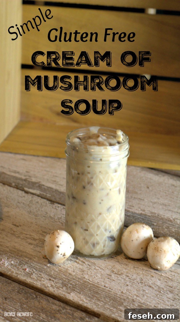 This easy Gluten Free Cream of Mushroom Soup is now a staple in my cooking for any recipe that calls for cream of mushroom soup.
