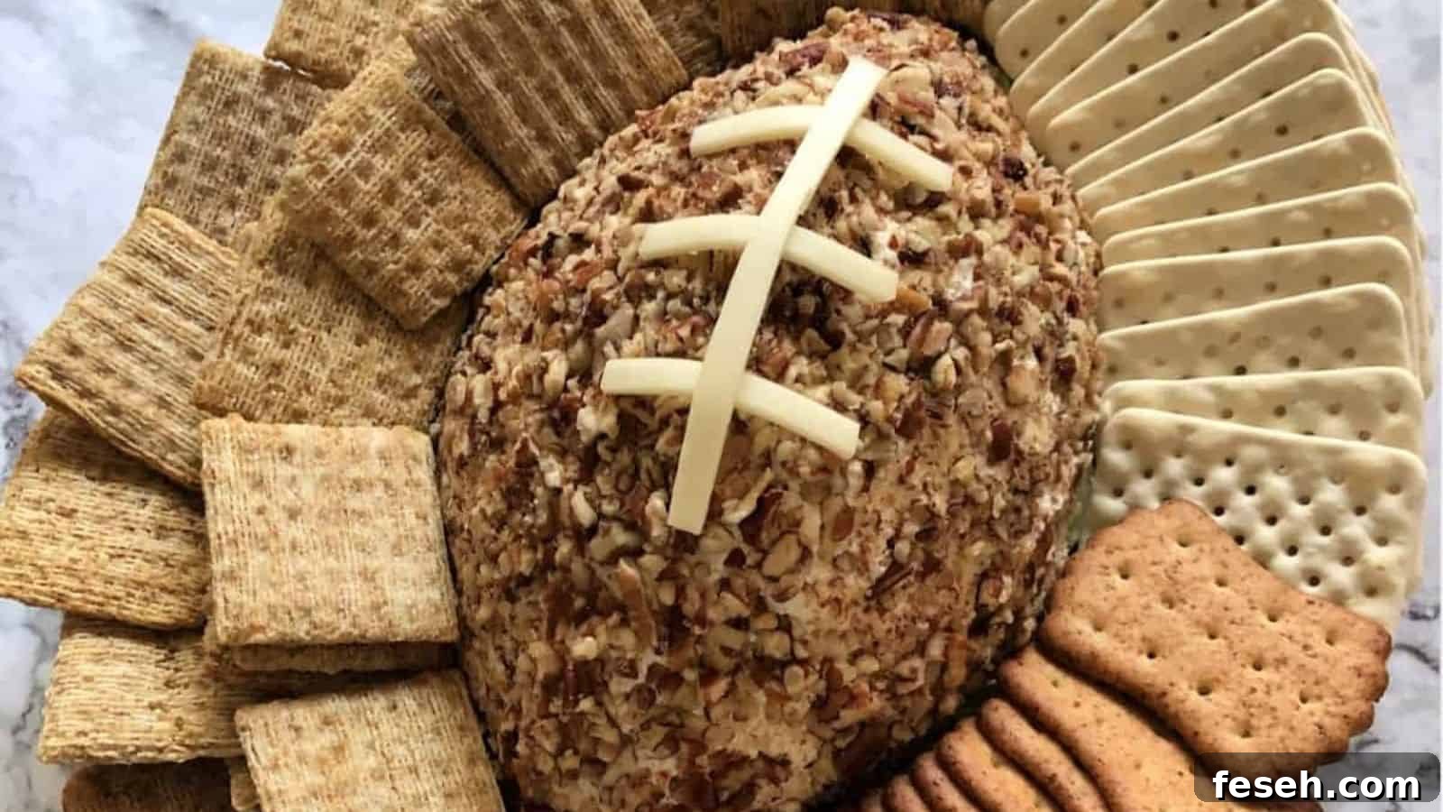 Football Shaped Cheese Ball