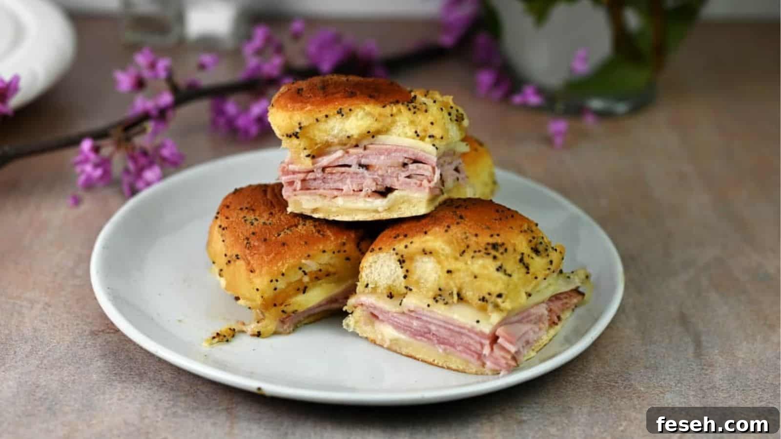 Ham And Cheese Sliders On Hawaiian Rolls