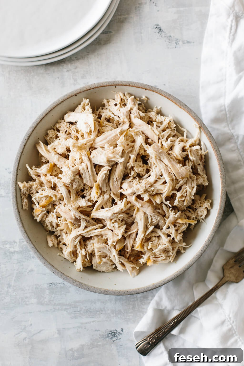 How to make shredded chicken that's easy, fast and flavorful. It's my favorite method for making shredded chicken.