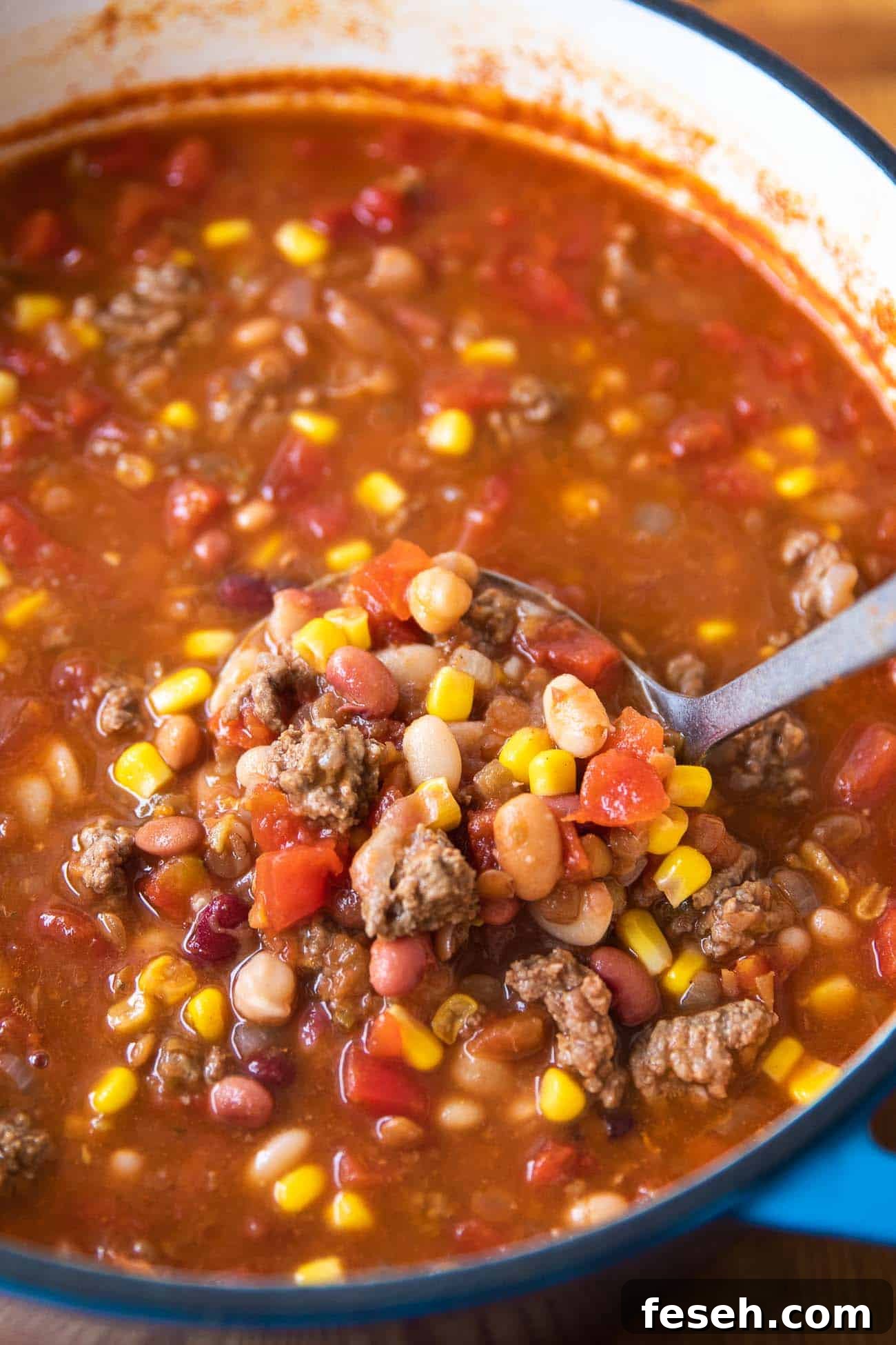 taco soup in a pot