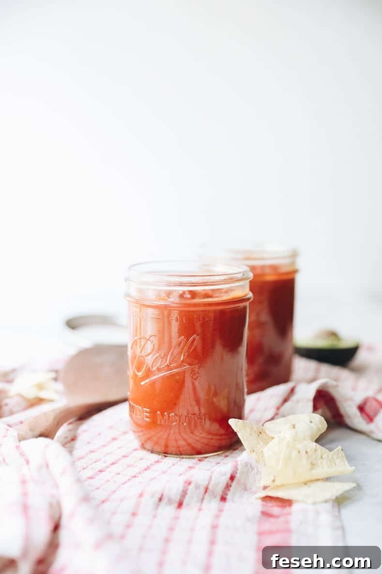 homemade enchilada sauce substitute in a mason jar.