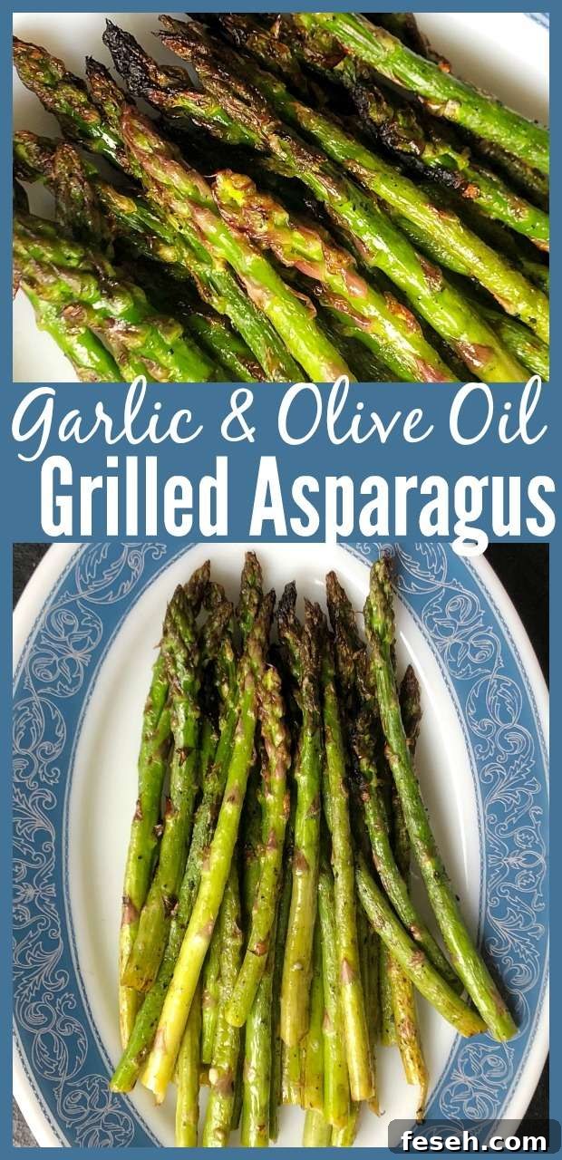How to make Grilled Asparagus with garlic and olive oil! Healthy and easy to make! #asparagus #healthy #garlic #grilling #vegetables #oliveoil #keto #lowcarb 