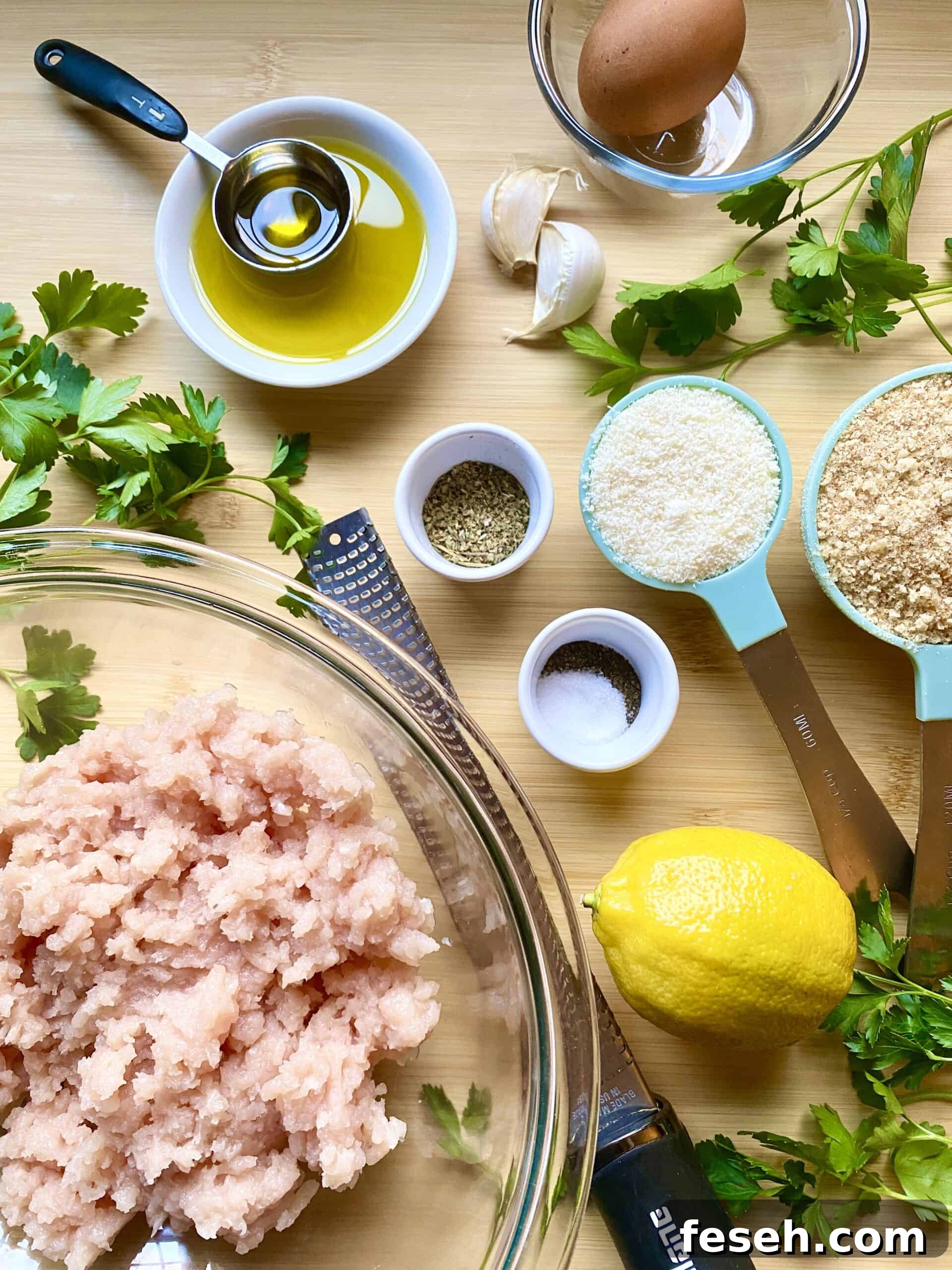 Lemony Chicken Piccata Meatballs