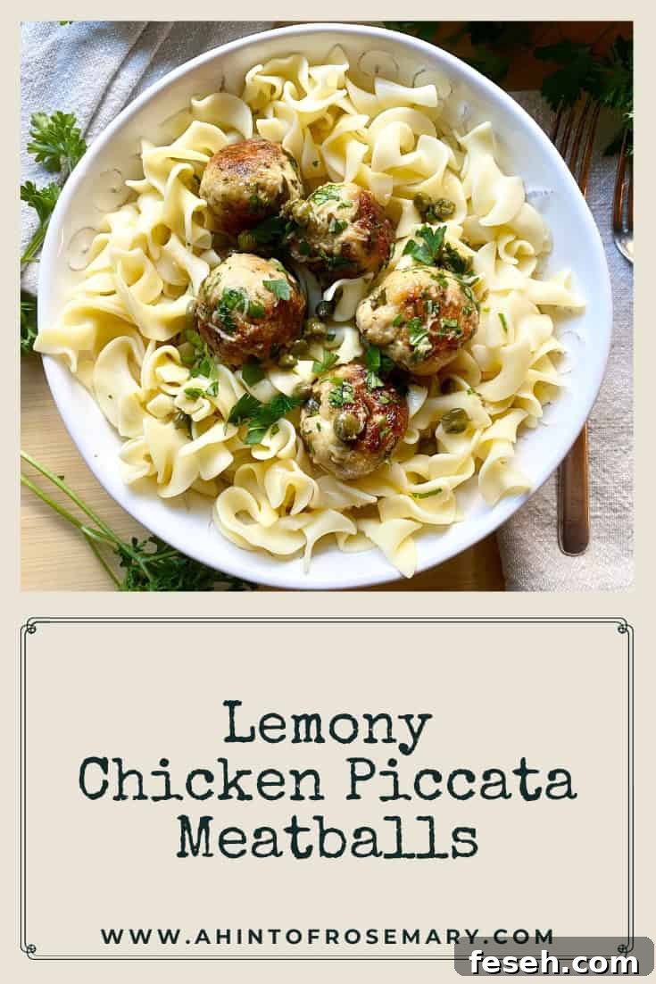 Lemony Chicken Piccata Meatballs