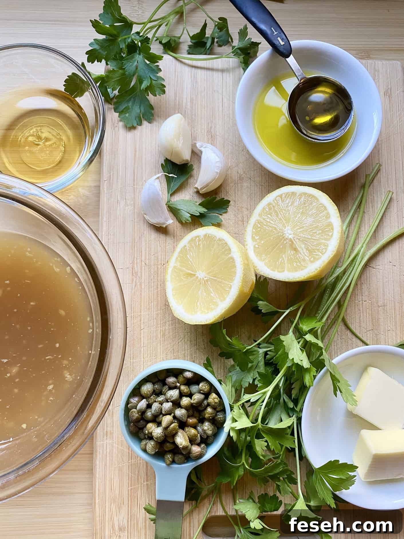 Lemony Chicken Piccata Meatballs