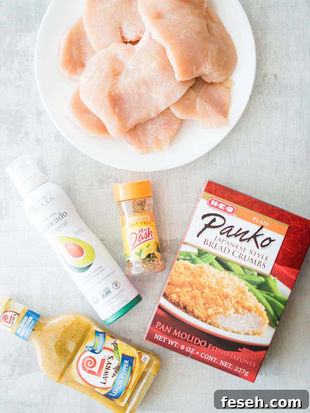 overhead shot of ingredients used to make the recipe